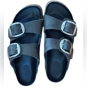 Black Birkenstock Double Buckle Sandals Sz 39N